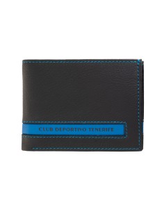 Billetera piel negra banda...