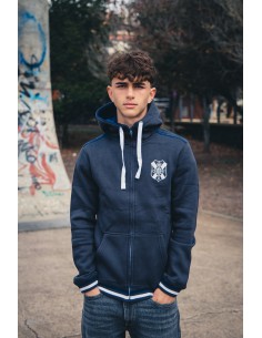 Hoddie abierta gris con...