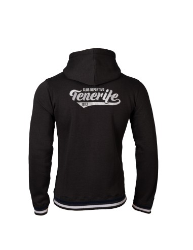 Hoddie abierta gris con capucha 