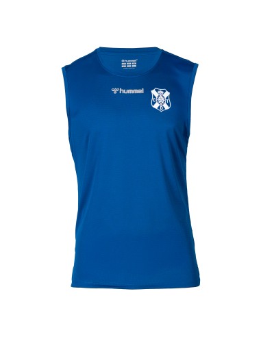 Camiseta de tirantes running azul...