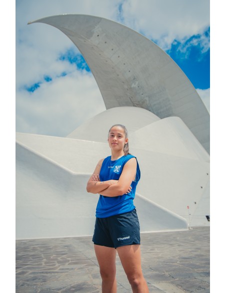 Camiseta de tirantes running azul talla S azul