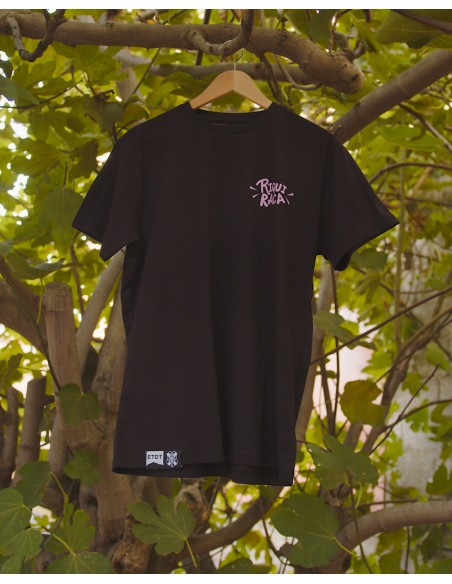 Camiseta "La Riqui raca" violeta-rosa T-XS