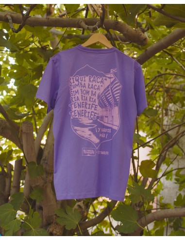 Camiseta "La Riqui raca" violeta-rosa...