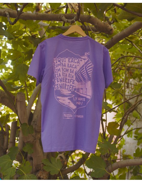 Camiseta "La Riqui raca" violeta-rosa T-XS