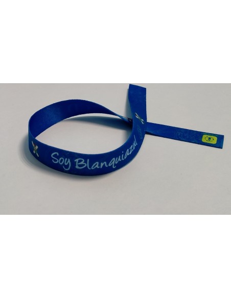 Pulsera de tela Soy Blanquiazul